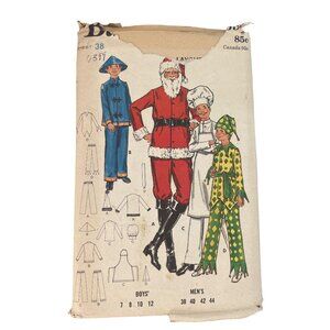 Butterick Vintage Sewing Pattern 6399 For Mens Santa Chef Chinese Jester Costume